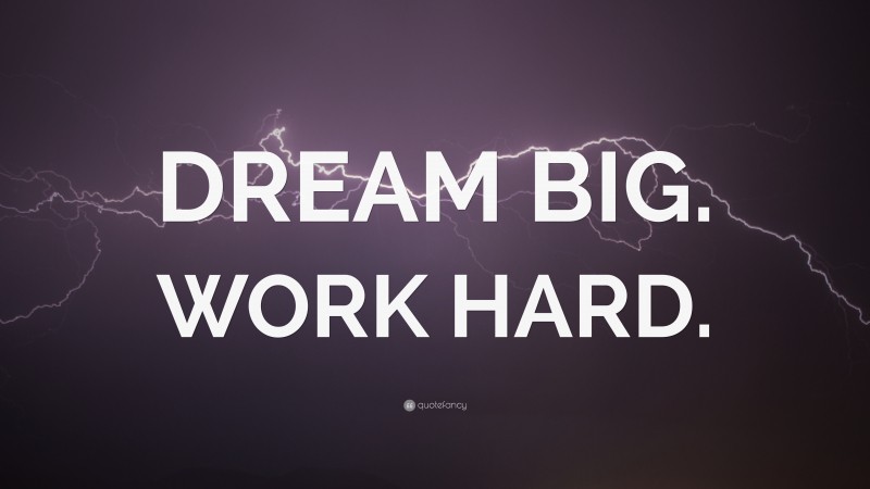 “DREAM BIG. WORK HARD.” — Desktop Wallpaper