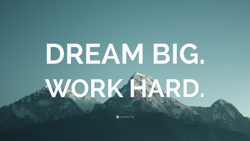 “DREAM BIG. WORK HARD.” — Desktop Wallpaper