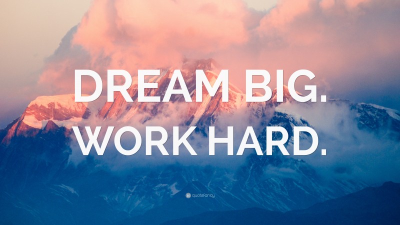 “DREAM BIG. WORK HARD.” — Desktop Wallpaper