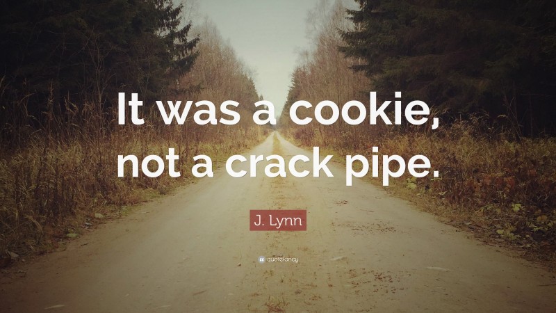 J. Lynn Quote: “It was a cookie, not a crack pipe.”