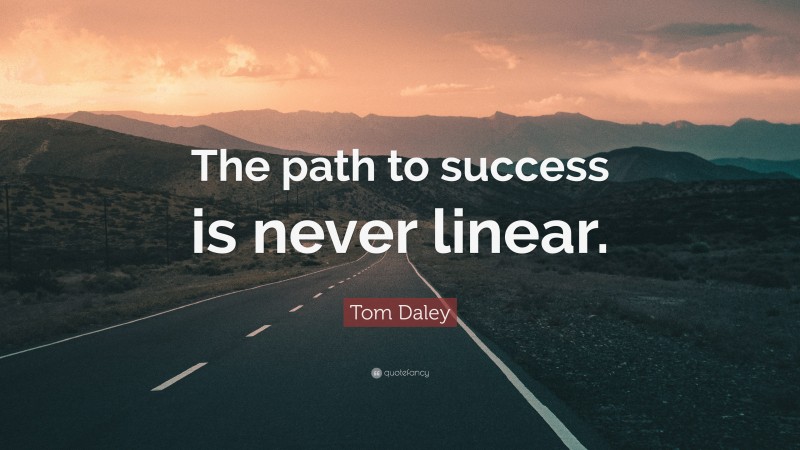 Tom Daley Quote: “The path to success is never linear.”