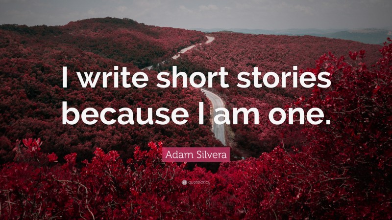 Adam Silvera Quote: “I write short stories because I am one.”