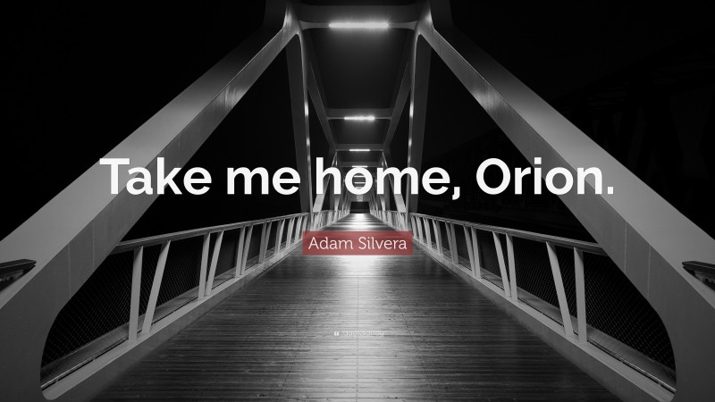 Adam Silvera Quote: “Take me home, Orion.”