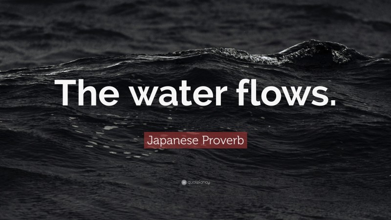 Japanese Proverb Quote: “The water flows.”