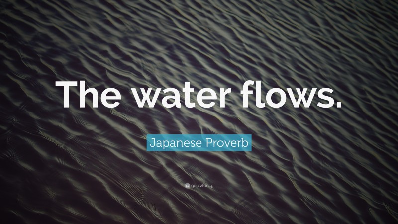 Japanese Proverb Quote: “The water flows.”