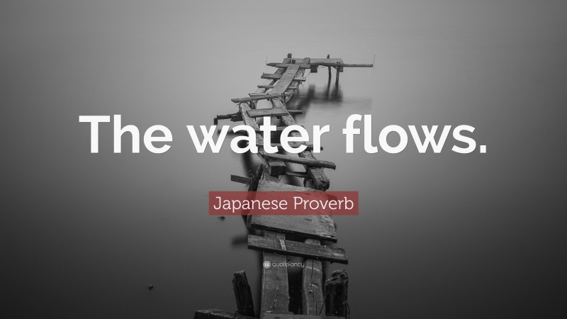 Japanese Proverb Quote: “The water flows.”