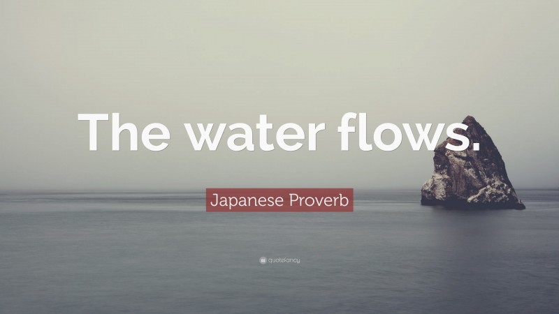 Japanese Proverb Quote: “The water flows.”