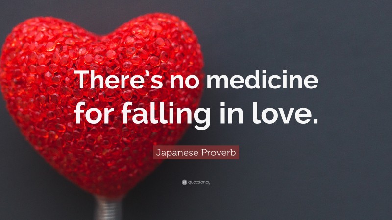 Japanese Proverb Quote: “There’s no medicine for falling in love.”