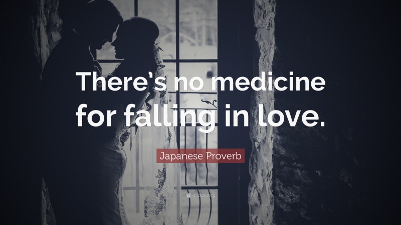 Japanese Proverb Quote: “There’s no medicine for falling in love.”