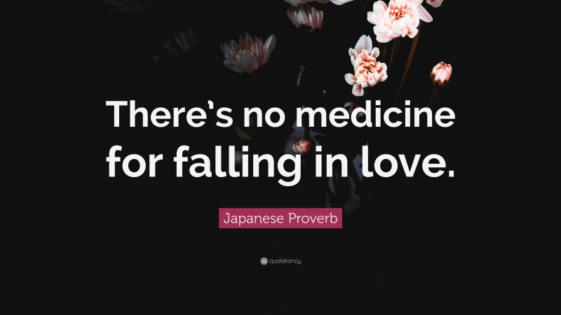 Japanese Proverb Quote: “There’s no medicine for falling in love.”