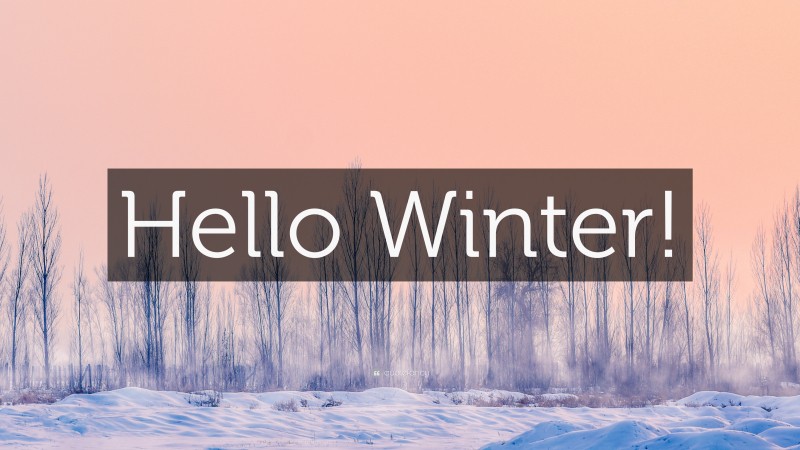 “Hello Winter!” — Desktop Wallpaper