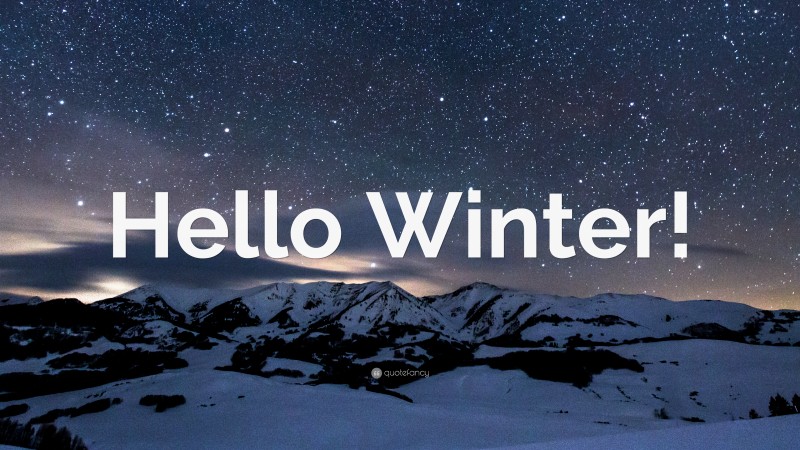 “Hello Winter!” — Desktop Wallpaper