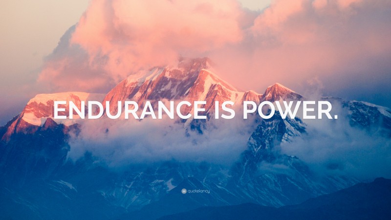 “ENDURANCE IS POWER.” — Desktop Wallpaper