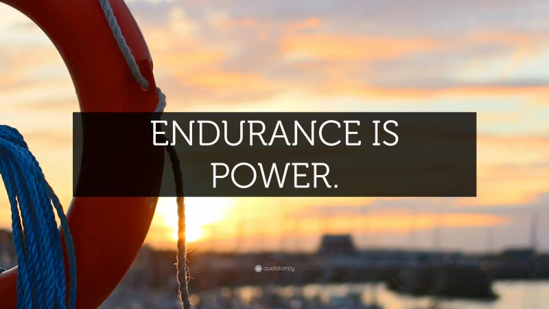 “ENDURANCE IS POWER.” — Desktop Wallpaper