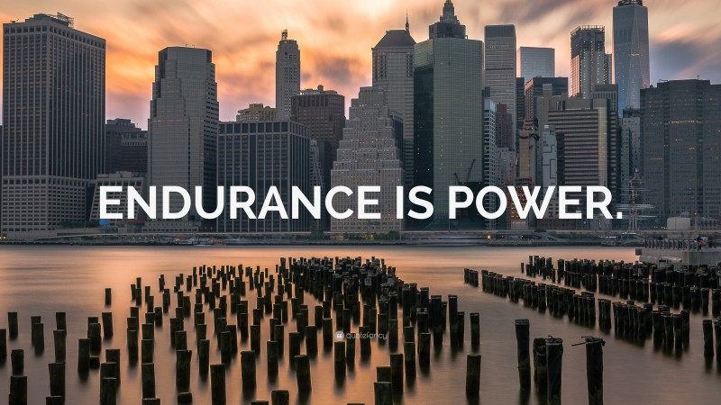 “ENDURANCE IS POWER.” — Desktop Wallpaper