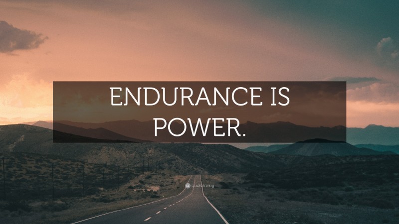 “ENDURANCE IS POWER.” — Desktop Wallpaper