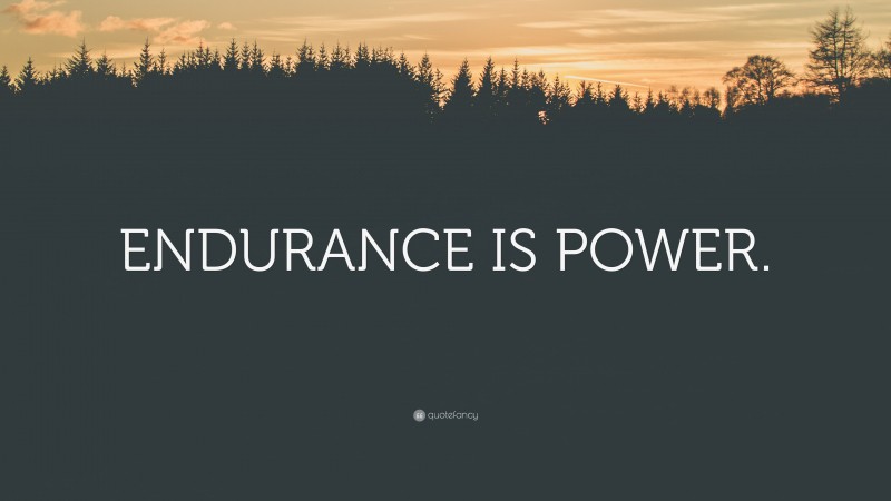 “ENDURANCE IS POWER.” — Desktop Wallpaper