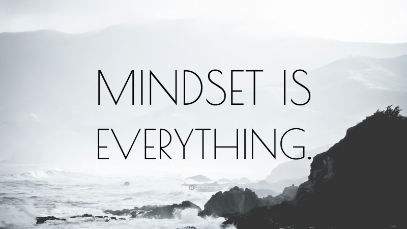 “MINDSET IS EVERYTHING.” Wallpaper by QuoteFancy