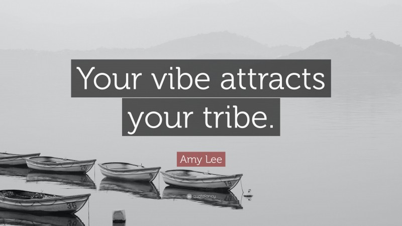 Amy Lee Quote: “Your vibe attracts your tribe.”