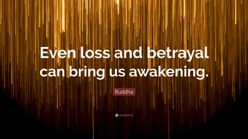 Buddha Quote: “Even loss and betrayal can bring us awakening.”