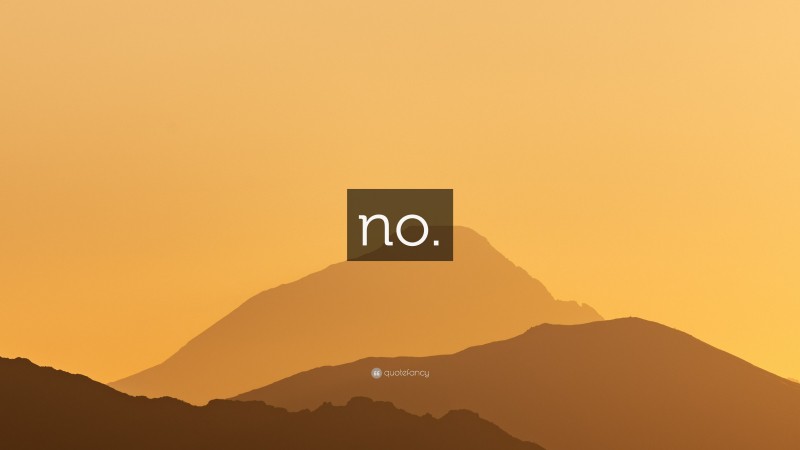 “no.” — Desktop Wallpaper