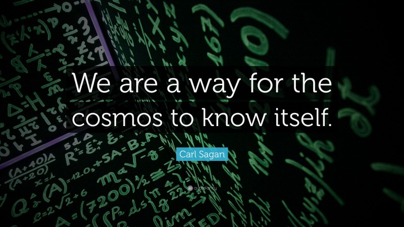 Carl Sagan Quote: “We are a way for the cosmos to know itself.”