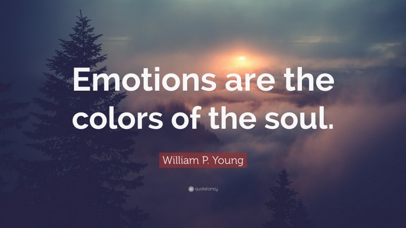 William P. Young Quote: “Emotions are the colors of the soul.”