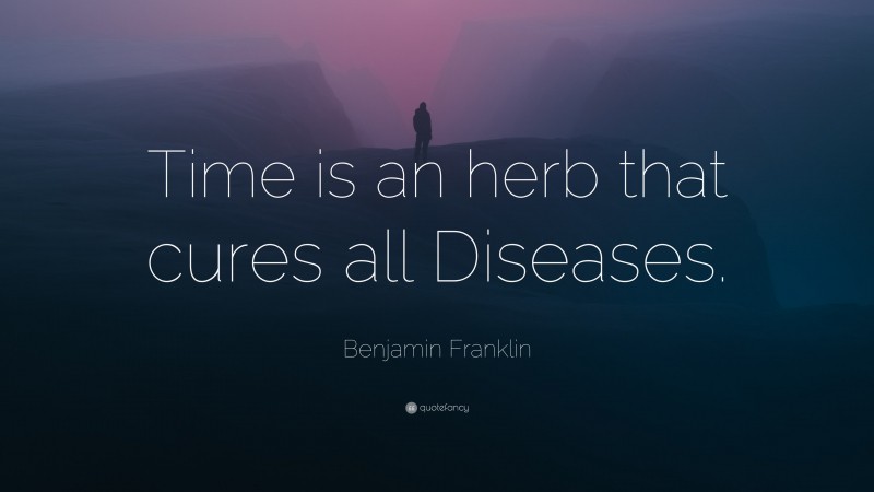 Benjamin Franklin Quote: “Time is an herb that cures all Diseases.”