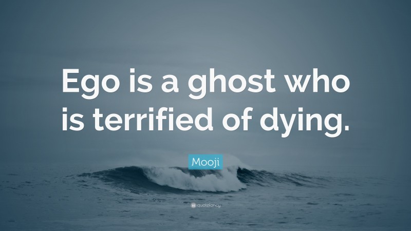 Mooji Quote: “Ego is a ghost who is terrified of dying.”