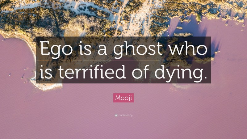 Mooji Quote: “Ego is a ghost who is terrified of dying.”