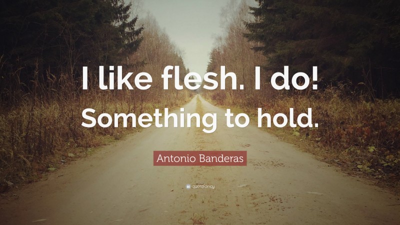 Antonio Banderas Quote: “I like flesh. I do! Something to hold.”
