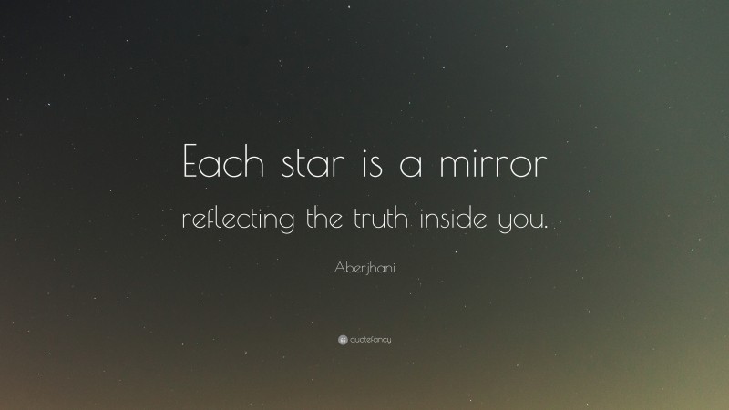 Aberjhani Quote: “Each star is a mirror reflecting the truth inside you.”