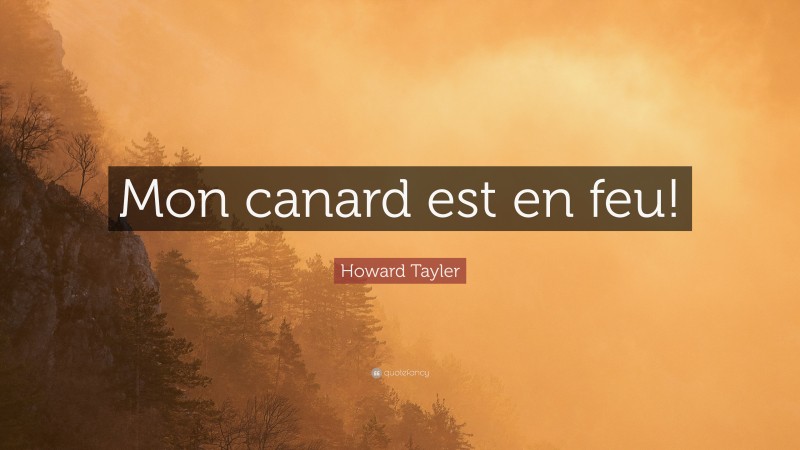 Howard Tayler Quote: “Mon canard est en feu!”
