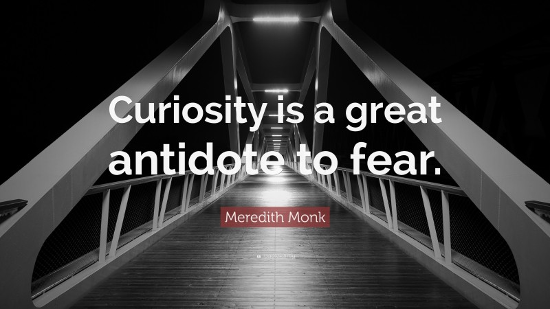 Meredith Monk Quote: “Curiosity is a great antidote to fear.”