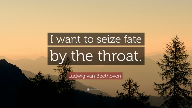 Ludwig van Beethoven Quote: “I want to seize fate by the throat.”