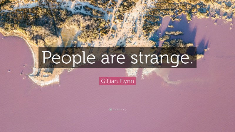 Gillian Flynn Quote: “People are strange.”