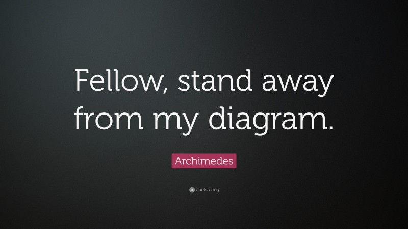 Archimedes Quote: “Fellow, stand away from my diagram.”