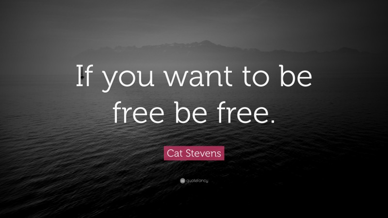 Cat Stevens Quote: “If you want to be free be free.”