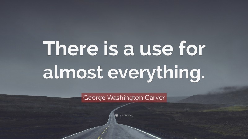 George Washington Carver Quote: “There is a use for almost everything.”