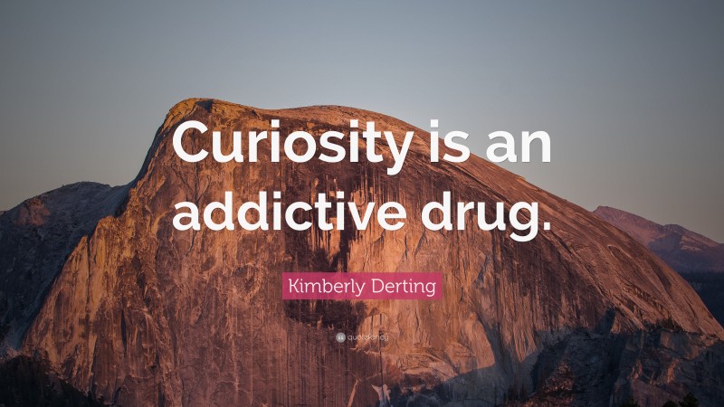 Kimberly Derting Quote: “Curiosity is an addictive drug.”