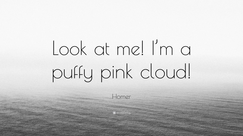 Homer Quote: “Look at me! I’m a puffy pink cloud!”
