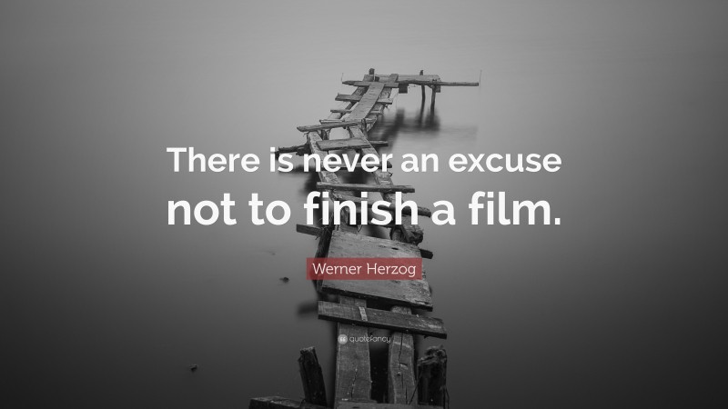 Werner Herzog Quote: “There is never an excuse not to finish a film.”