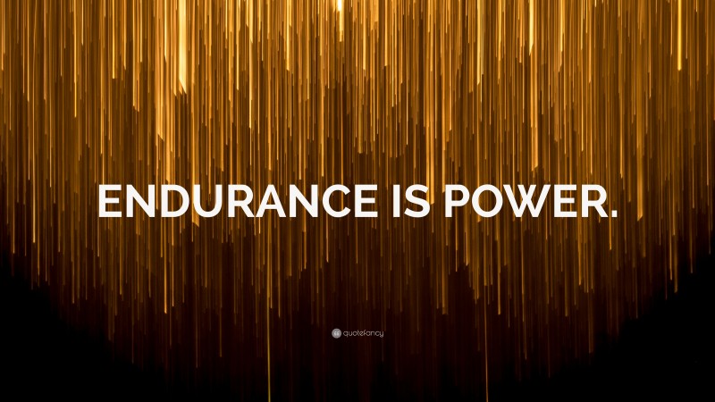 “ENDURANCE IS POWER.” — Desktop Wallpaper