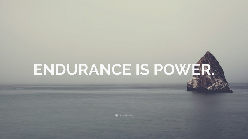 “ENDURANCE IS POWER.” — Desktop Wallpaper