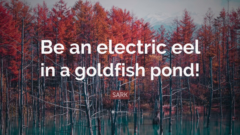 SARK Quote: “Be an electric eel in a goldfish pond!”